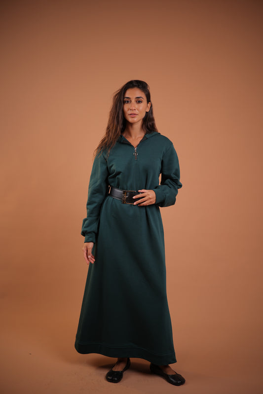 Zoya هودي طويل قطيفه سوسته