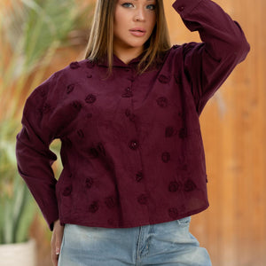شميز مطرز ورد