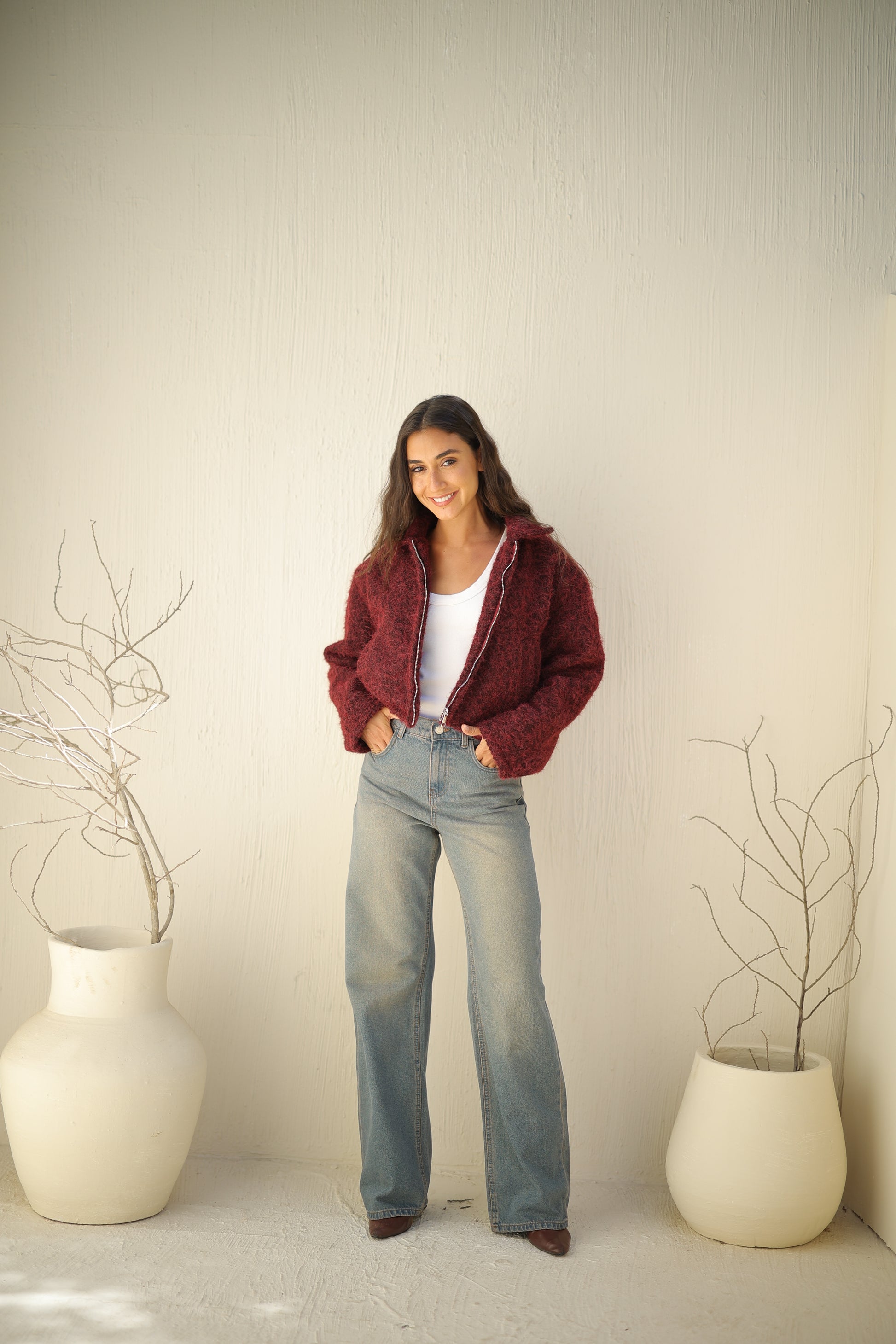 جاكيت صوف شعر قصير Zoya