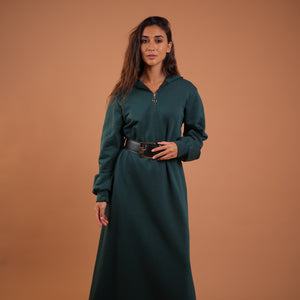 Zoya هودي طويل قطيفه سوسته