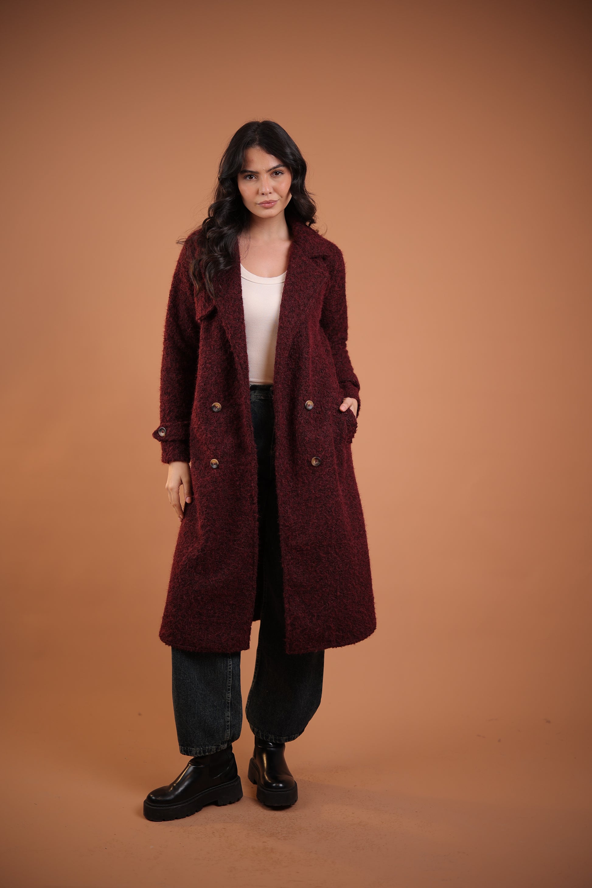 كوت صوف مشعر Zoya