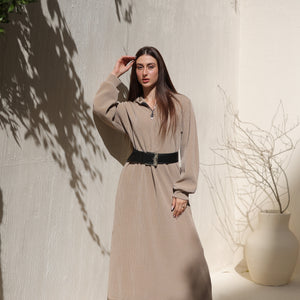 Zoya هودي طويل قطيفه سوسته