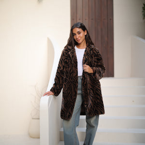 جاكيت فرو طويل Zoya