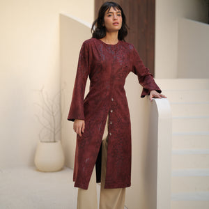 فستان سويد مطبوع Zoya