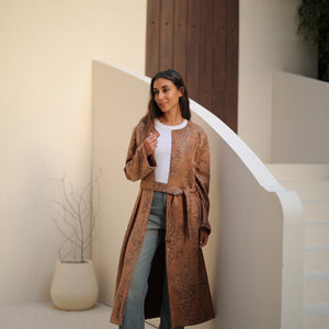 فستان سويد مطبوع Zoya